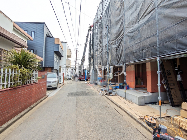 接道状況および現場風景 【朝霞市仲町1丁目】 接道状況および現場風景 【朝霞市仲町1丁目】