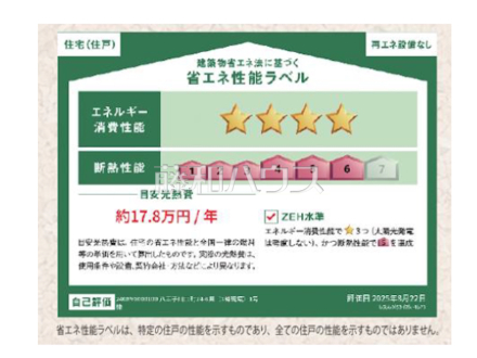 1号棟 省エネ性能ラベル 【八王子市川口町】