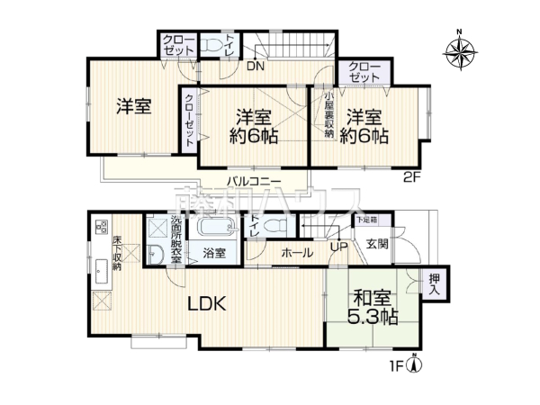 間取図 【小平市学園東町】 間取図 【小平市学園東町】