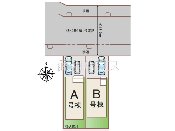 全体区画図 【所沢市中新井3丁目】 全体区画図 【所沢市中新井3丁目】