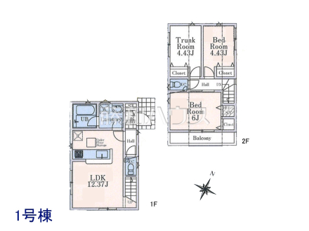 1号棟 間取図 【西東京市住吉町1丁目】 周辺環境はもちろん、日当たりや設備仕様など、実際に行ってみないと分からないことも多くございます。営業担当がご案内いたしますので、お気軽にお問い合わせください。