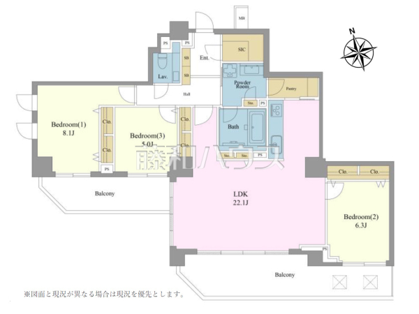 間取図 【パークハウス成城】 間取図 【パークハウス成城】