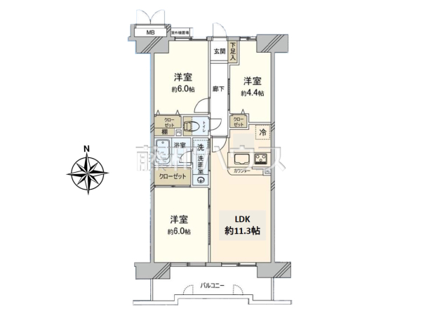 間取図 【朝日マンション武蔵小金井】 間取図 【朝日マンション武蔵小金井】