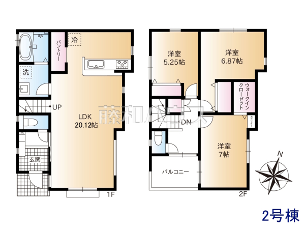 2号棟 間取図 【練馬区石神井台3丁目】 2号棟 間取図 【練馬区石神井台3丁目】