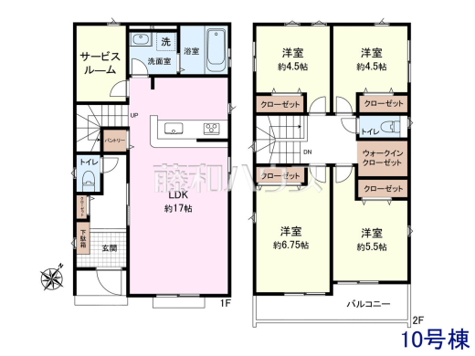 10号棟 間取図 【清瀬市下宿2丁目】