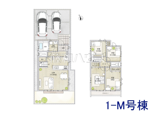 1M号棟 間取図 【調布市佐須町5丁目】