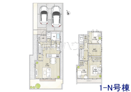 1N号棟 間取図 【調布市佐須町5丁目】