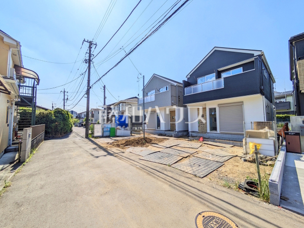 接道状況および現場風景 【八王子市東中野】 接道状況および現場風景 【八王子市東中野】