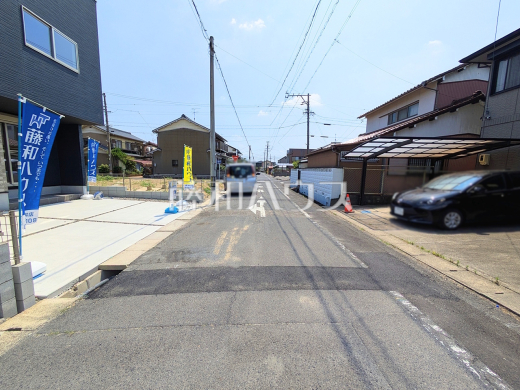 接道状況および現場風景 【春日井市関田町2丁目】