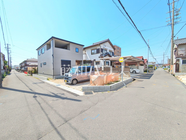 接道状況および現場風景 【北名古屋市高田寺出口】 接道状況および現場風景 【北名古屋市高田寺出口】