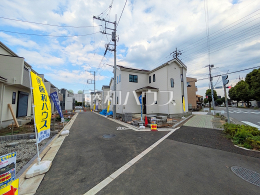 接道状況および現場風景 【府中市日新町3丁目】