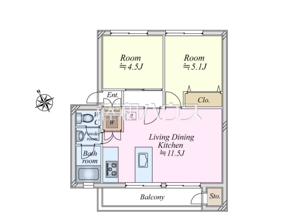 間取図 【多摩川住宅ハ-14号棟】 間取図 【多摩川住宅ハ-14号棟】
