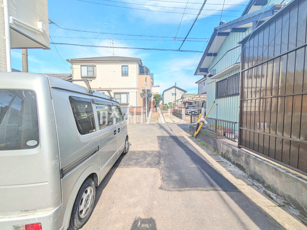 接道状況および現場風景 【北名古屋市鹿田南蒲屋敷】 接道状況および現場風景 【北名古屋市鹿田南蒲屋敷】