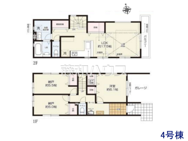 4号棟 間取図 【杉並区下井草4丁目】 4号棟 間取図 【杉並区下井草4丁目】