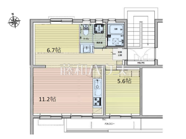 間取図 【車返団地1街区17号棟】 間取図 【車返団地1街区17号棟】