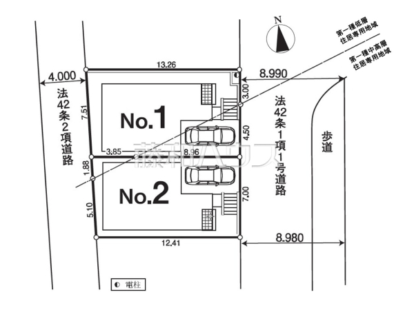 全体区画図 【所沢市中新井5丁目】 全体区画図 【所沢市中新井5丁目】