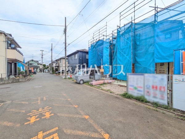 接道状況および現場風景 【武蔵村山市残堀5丁目】 接道状況および現場風景 【武蔵村山市残堀5丁目】