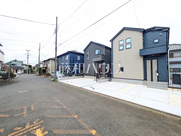接道状況および現場風景(3・4号棟) 【武蔵村山市残堀5丁目】 接道状況および現場風景(3・4号棟) 【武蔵村山市残堀5丁目】
