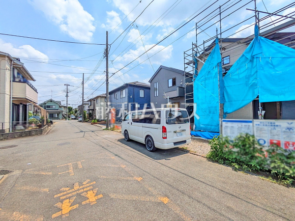 接道状況および現場風景 【武蔵村山市残堀5丁目】 接道状況および現場風景 【武蔵村山市残堀5丁目】