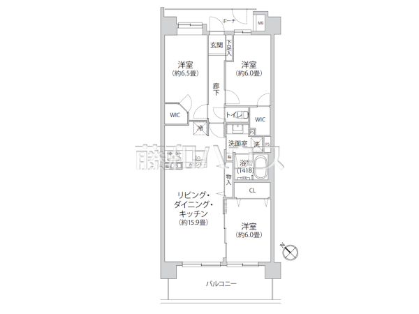 間取図 【コスモ・ザ・パークス調布多摩川】 間取図 【コスモ・ザ・パークス調布多摩川】