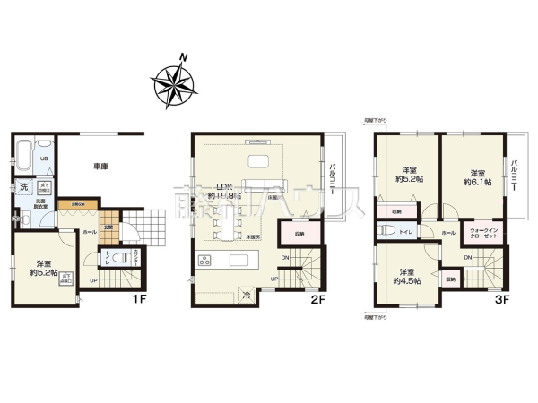 間取図 【所沢市大字北秋津】 間取図 【所沢市大字北秋津】