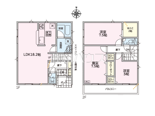 間取図 【北名古屋市沖村岡西】 間取図 【北名古屋市沖村岡西】