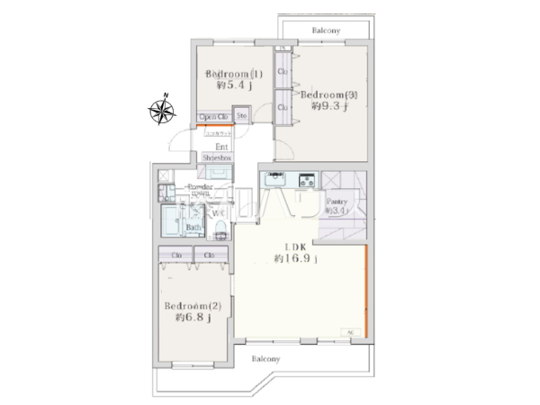 間取図 【府中第2団地 エステート晴見 2号棟】 間取図 【府中第2団地 エステート晴見 2号棟】