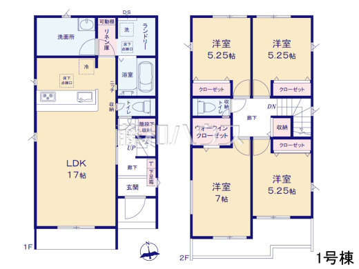 1号棟 間取図 【春日井市気噴町北1丁目】