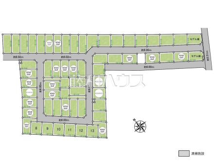 全体区画図 【新座市野火止3丁目】