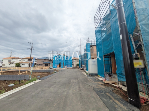 接道状況および現場風景 【新座市野火止3丁目】
