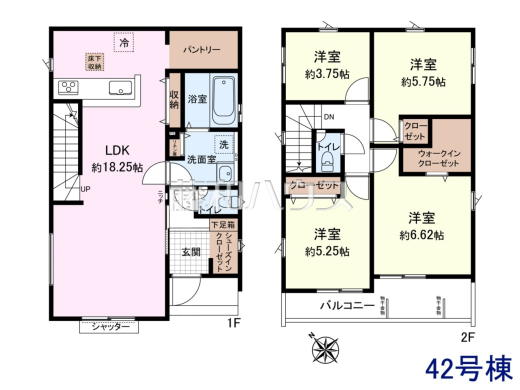 42号棟 間取図 【新座市野火止3丁目】