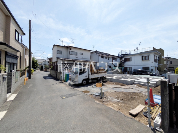 接道状況および現場風景 【狛江市猪方2丁目】 接道状況および現場風景 【狛江市猪方2丁目】