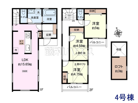 4号棟 間取図 【杉並区宮前1丁目】