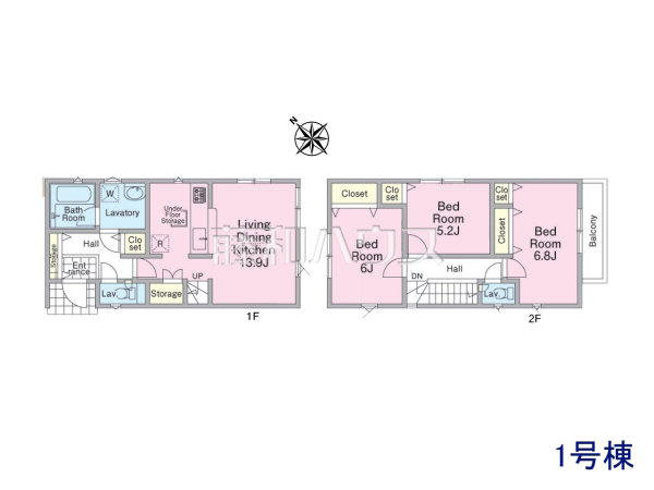 1号棟 間取図 【和光市下新倉4丁目】 1号棟 間取図 【和光市下新倉4丁目】
