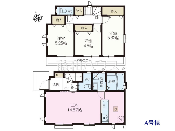 A号棟 間取図 【昭島市朝日町4丁目】 A号棟 間取図 【昭島市朝日町4丁目】