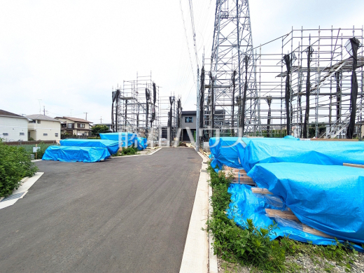 接道状況および現場風景 【立川市若葉町2丁目】