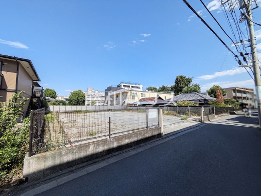 接道状況および現場風景 【調布市仙川町2丁目】