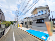 接道状況および現場風景 【調布市東つつじケ丘2丁目】 接道状況および現場風景 【調布市東つつじケ丘2丁目】