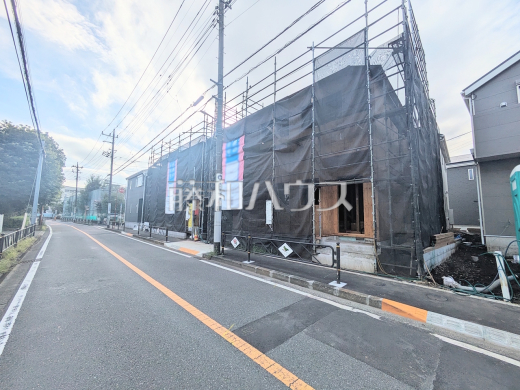 6号棟 接道状況および現場風景 【調布市富士見町3丁目】