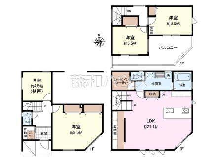 間取図 【三鷹市下連雀6丁目】