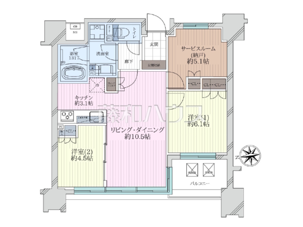 間取図 【ライオンズ府中駅前】 間取図 【ライオンズ府中駅前】