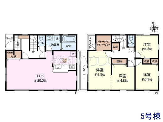 5号棟 間取図 【国分寺市北町4丁目】