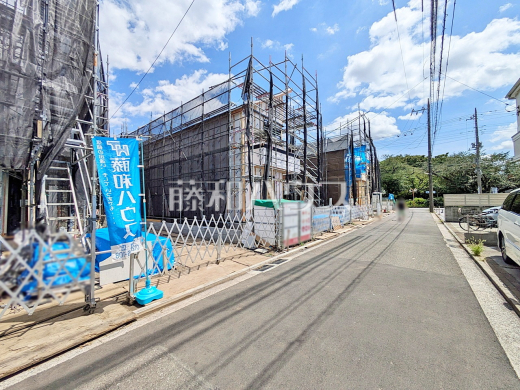 接道状況および現場風景 【武蔵野市桜堤3丁目】