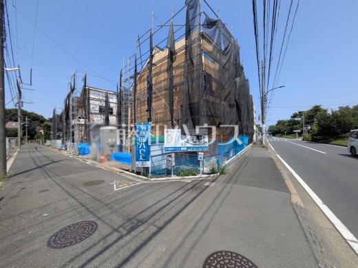 接道状況および現場風景 【武蔵野市桜堤3丁目】