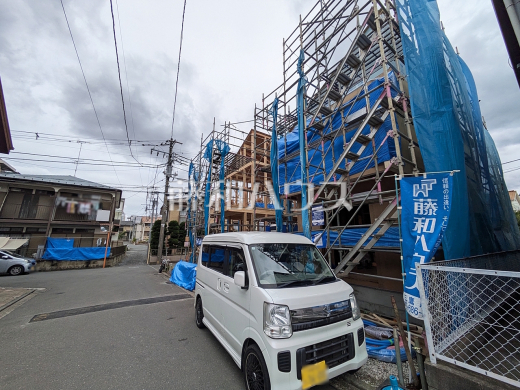 2号棟 接道状況および現場風景 【小金井市梶野町4丁目】