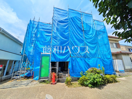 外観 【日野市万願寺4丁目】
完成前ですがご見学できます。通常ではなかなか見ることのできない建物構造も、建築中だからこそご覧になれます。
