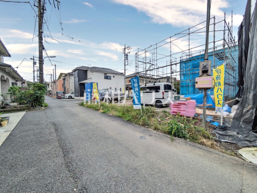 C号棟 接道状況および現場風景 【八王子市東浅川町】