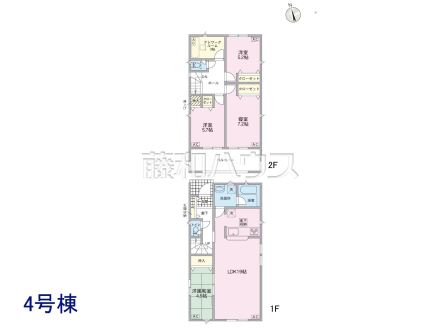 4号棟 間取図 【春日井市花長町1丁目】