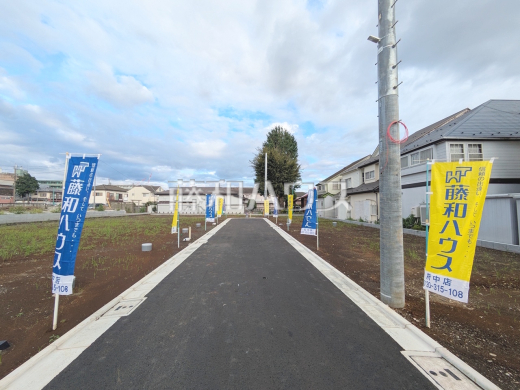 接道状況および現場風景 【府中市本宿町1丁目】