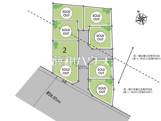 全体区画図 【三鷹市北野3丁目】